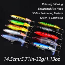 Whopper Plopper crankbait de superficie con cola giratoria