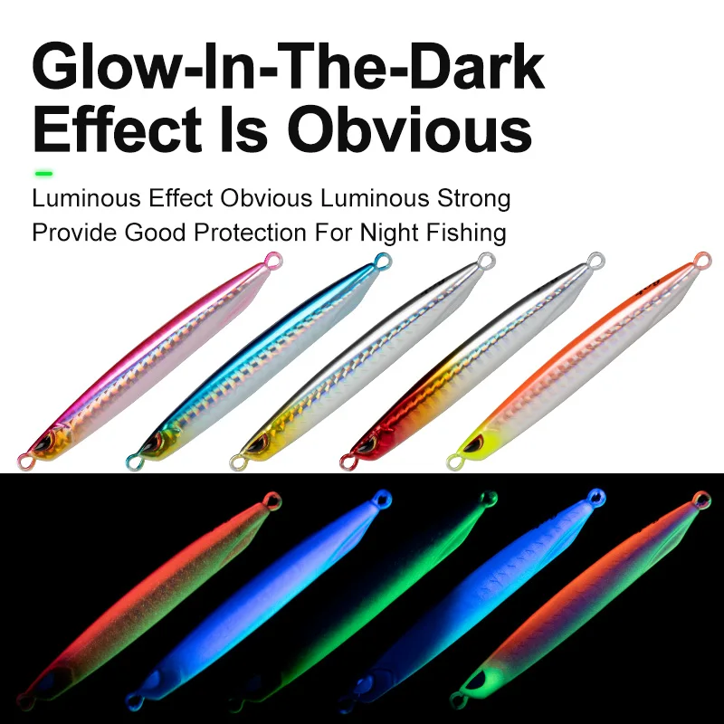 OBSESSION J110 40g arrastre Metal fundido súper delgado señuelo de Jigging luminoso plantillas de pesca cebo agua salada hundimiento pesca plantilla de Metal señuelo - imagen 5