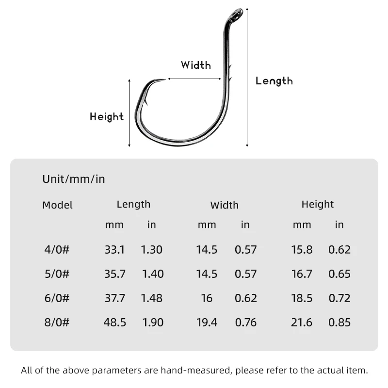 ZYZ anzuelos circulares de doble retroceso, 4 tamaños, 7 a 14 unids/lote/bolsa, anzuelos de pesca de acero de alto carbono, accesorios de pesca de atún y lubina - imagen 2