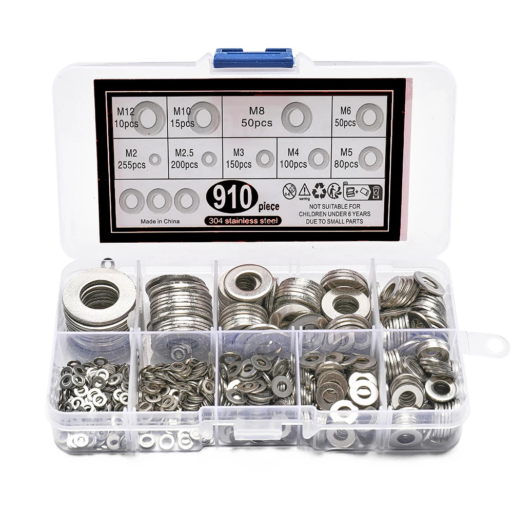 Arandelas Planas Acero Inoxidable 910/200 – Kit 200 piezas ferretería - imagen 3