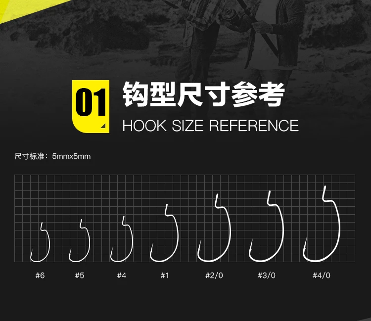 Mejore su experiencia de pesca con nuestra referencia de tamaño de gancho preciso
