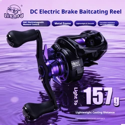 Carrete de pesca LIZARD BOKI DC Baitcasting, Control Digital, arandelas de carbono de fundición larga 7,6: 1 10 + 1BB, arrastre máximo, carrete de agua dulce y salada de 5kg