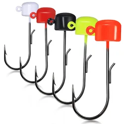 Sougayilang Jig Head Ned - Anzuelo de seta y vinilo para lubina
