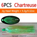 6pcs Chartreuse