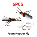 6 moscas artificiales tipo hopper