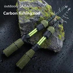 Caña de Pesca Retráctil Carbono, Mango Pistola Diámetro Variable