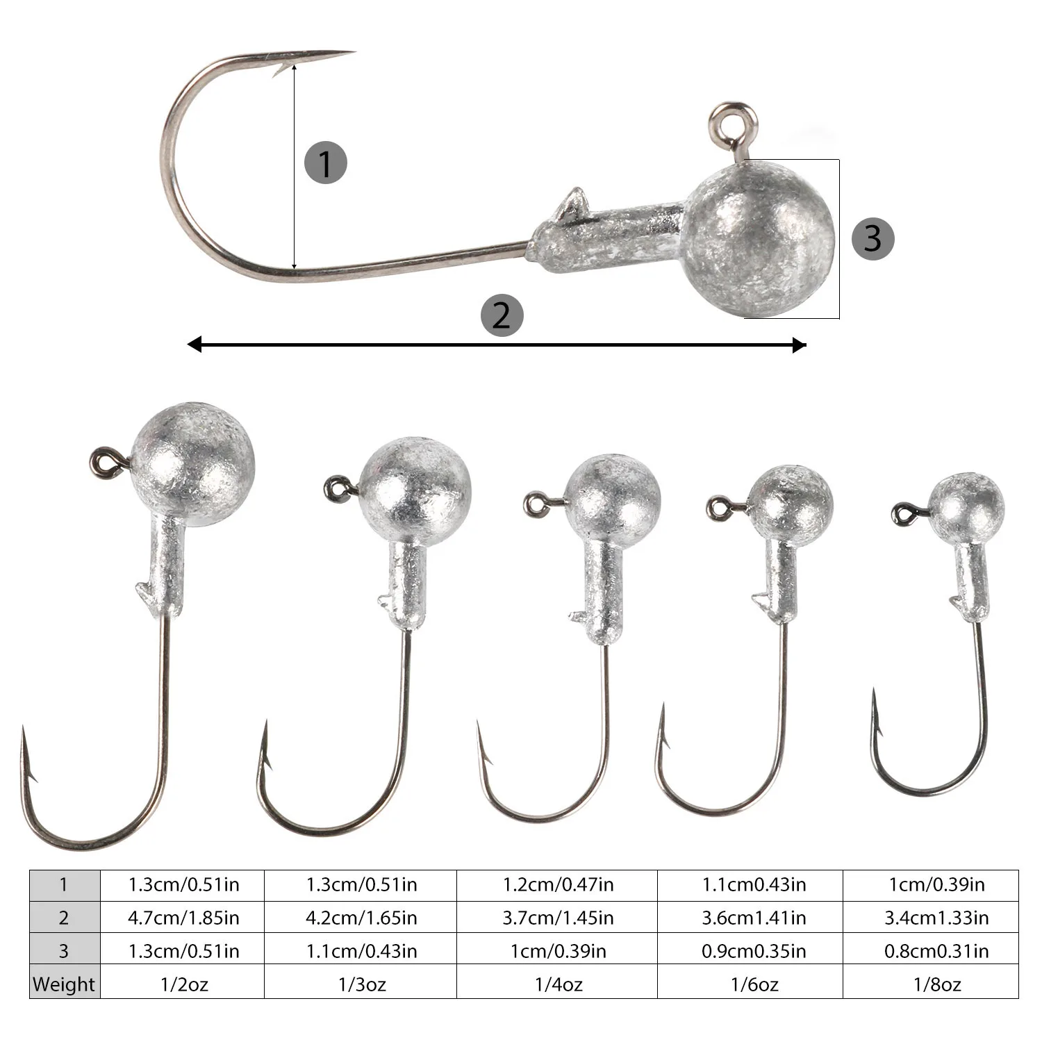 Sougayilang 3,5g 5g 7g 10g 15g anzuelo con cabeza de anzuelo de pesca cabeza plantilla señuelo cebo duro anzuelo de gusano suave anzuelo para pesca - imagen 2