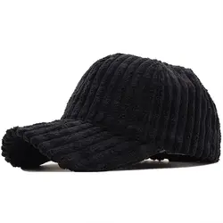 Gorra de béisbol de pana de algodón de diseño especial tamaño Ajustable cabeza caliente Snapback sombrero sombreros de invierno hombres mujeres