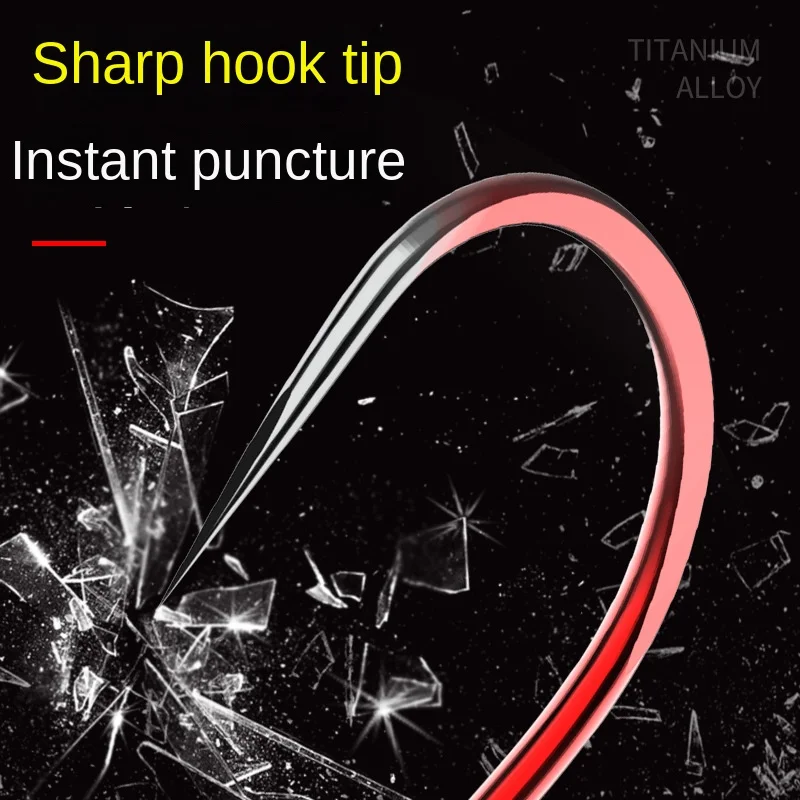 Sea.Yolo-anzuelos de pesca de acero al carbono, accesorios de pesca de carpa, anzuelo de púas azules de Japón, unids/lote 50/caja ISEAMA, 1 #-13 # - imagen 4