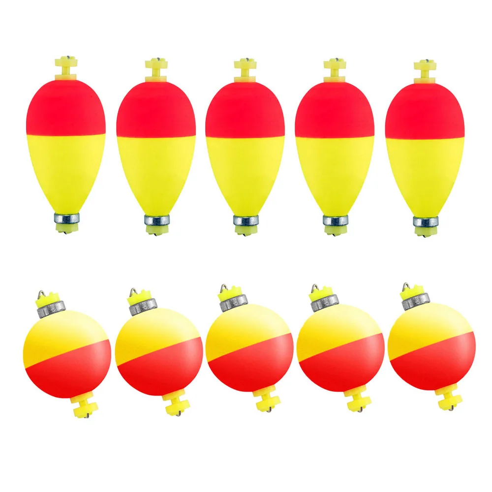 Bobbers flotantes de 5 piezas para pesca, Kit de corcho de pesca a presión, fijo