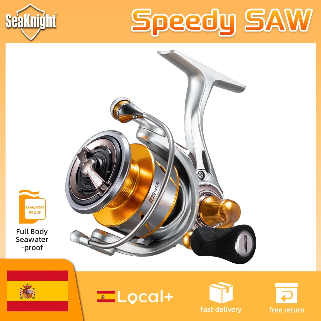 Carrete SeaKnight Speedy – Spinning ligero 6.2:1 para agua salada