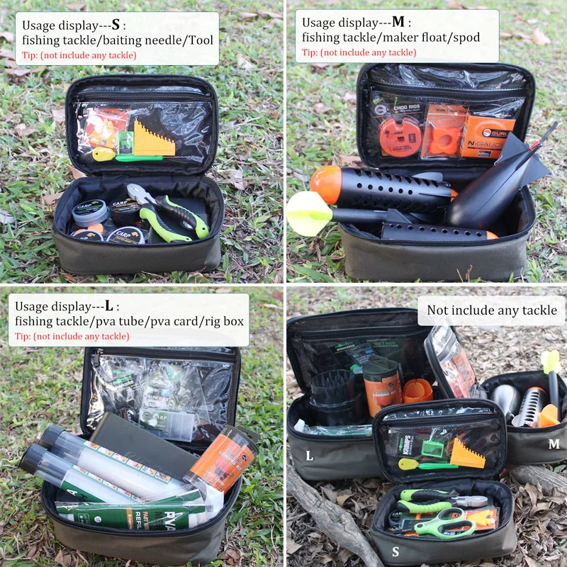 Accesorios de pesca de carpa, bolsa de almacenamiento para sujetar carpa, cargador de plomo PVA, malla de cambio rápido, cola giratoria, mangas antienredos de goma, aparejos - imagen 4