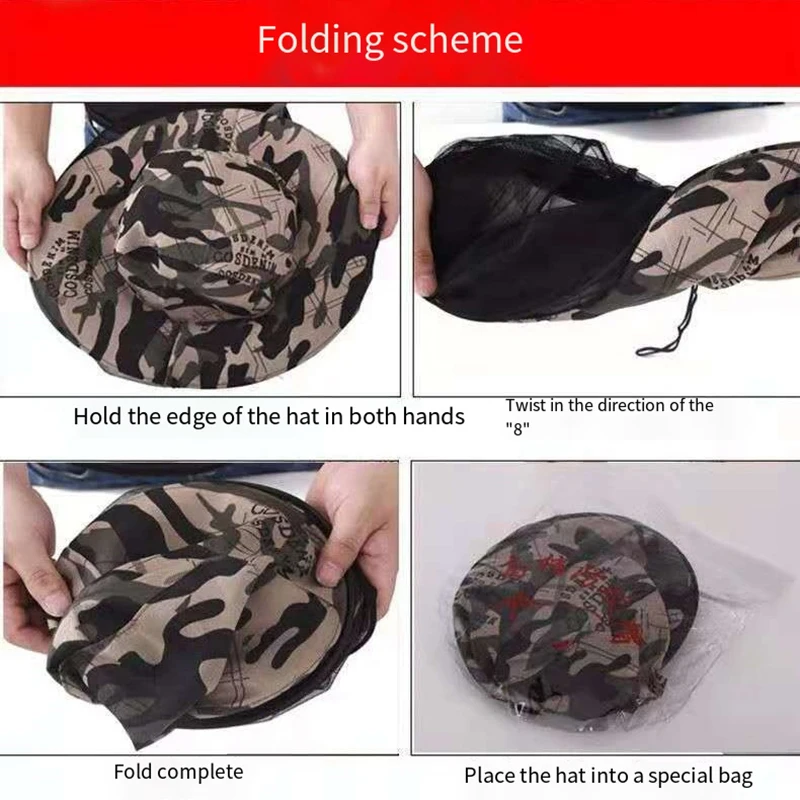 Gorro antimosquitos con red oculta, repelente de malla, protección contra insectos y abejas, gorra de pesca con protección solar para exteriores para hombres y mujeres - imagen 3