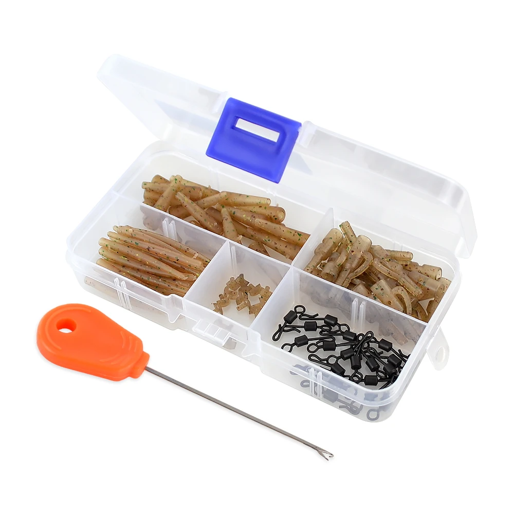 Clips de plomo de seguridad para pesca de carpa, con aguja de carnada de pesca giratoria y accesorios de pesca con aparejos terminales a presión HT03 - imagen 2