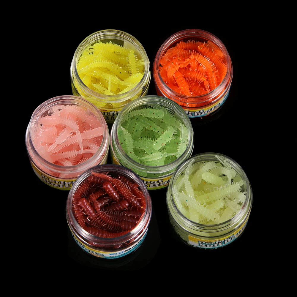 HappyjackSilicone gusano señuelo de Pesca suave 4cm 0,4g caucho Artificial cebos de lombriz señuelos flexibles Pesca Jig trucha Jig cebo suave - imagen 2