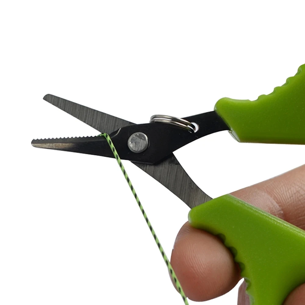 Stainless Steel Mini Fishing Use Scissors Portable Shape Scissors Plier Cut PE Braid Line Fishing Tools Sea Fishing Accessories - imagen 4