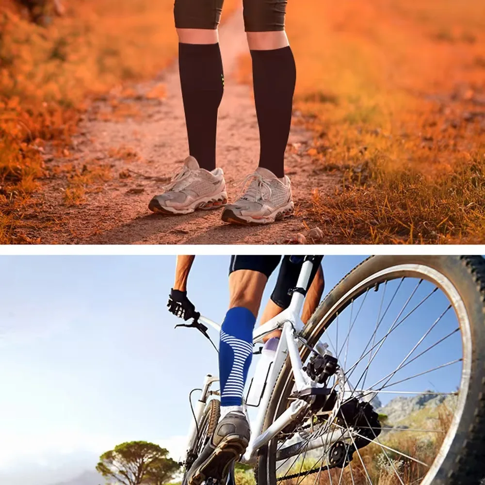 1 Uds protección de pantorrilla compresión pantorrilla manga ciclismo proteger cubierta pierna calcetines baloncesto fútbol medias de compresión Unisex - imagen 3