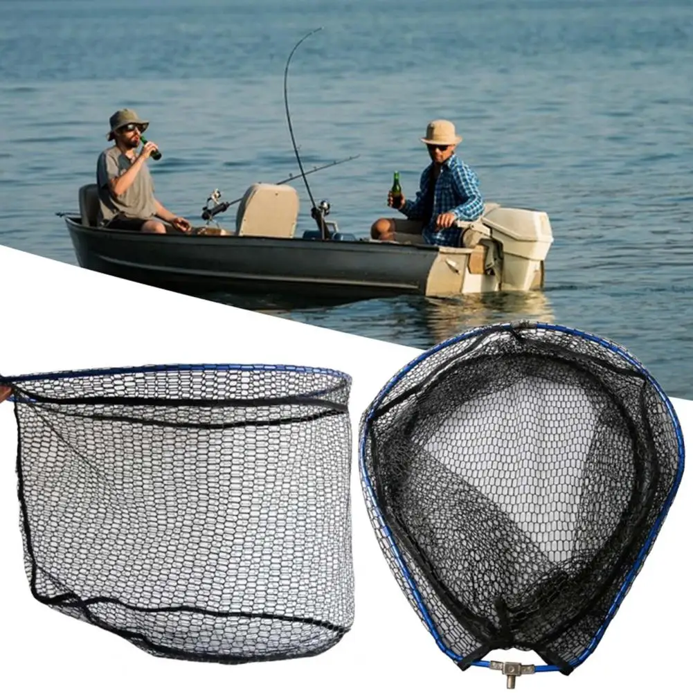 Cabeza de red de pesca plegable, malla de gran capacidad, aleación de aluminio, triángulo, carpa negra, esturión, pesca, red de inmersión de aterrizaje para exteriores