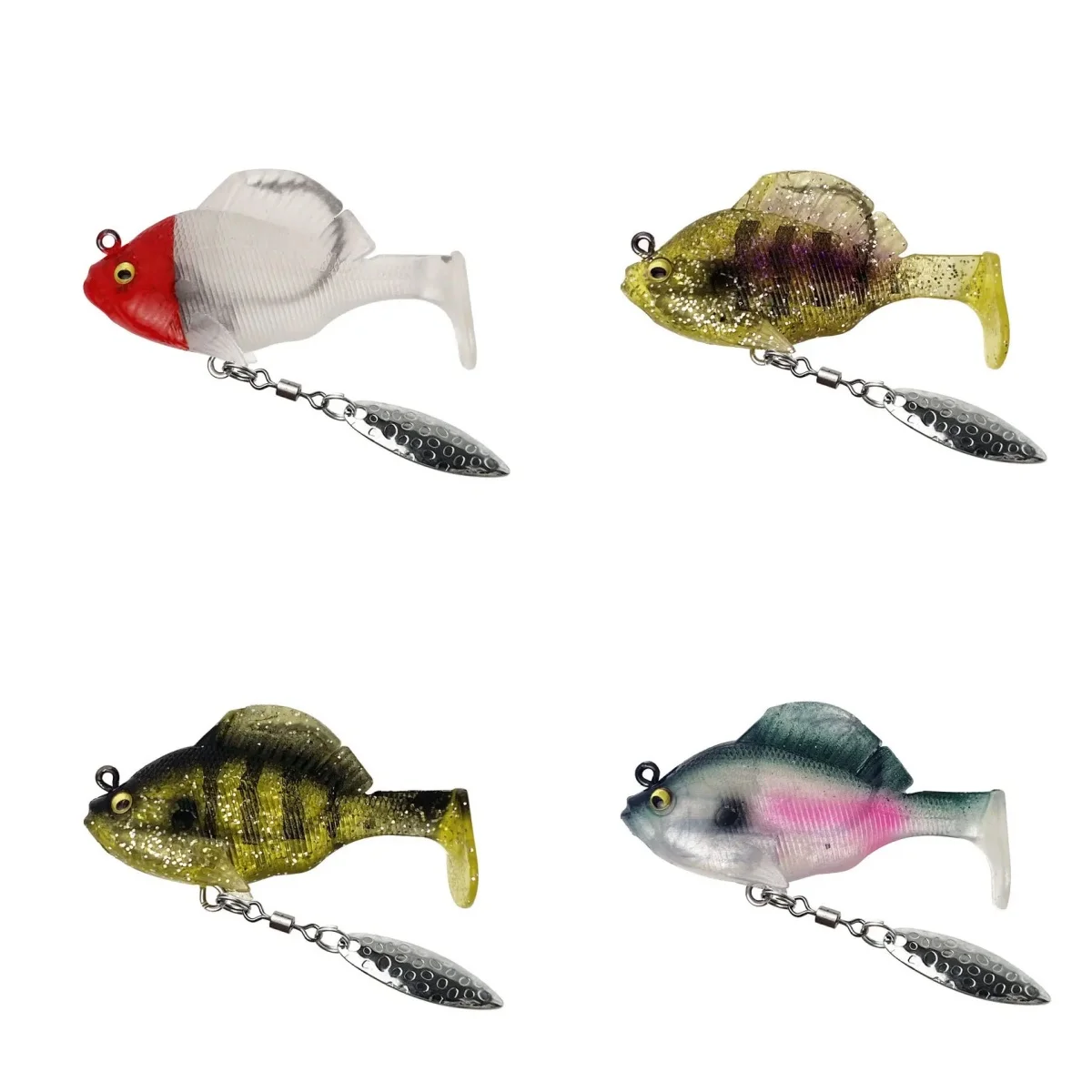 Señuelos de pesca 60mm 10g cebos blandos silicona Swimbait Jig Head Minnow cebo Artificial para lubina Pike perca señuelo de pesca