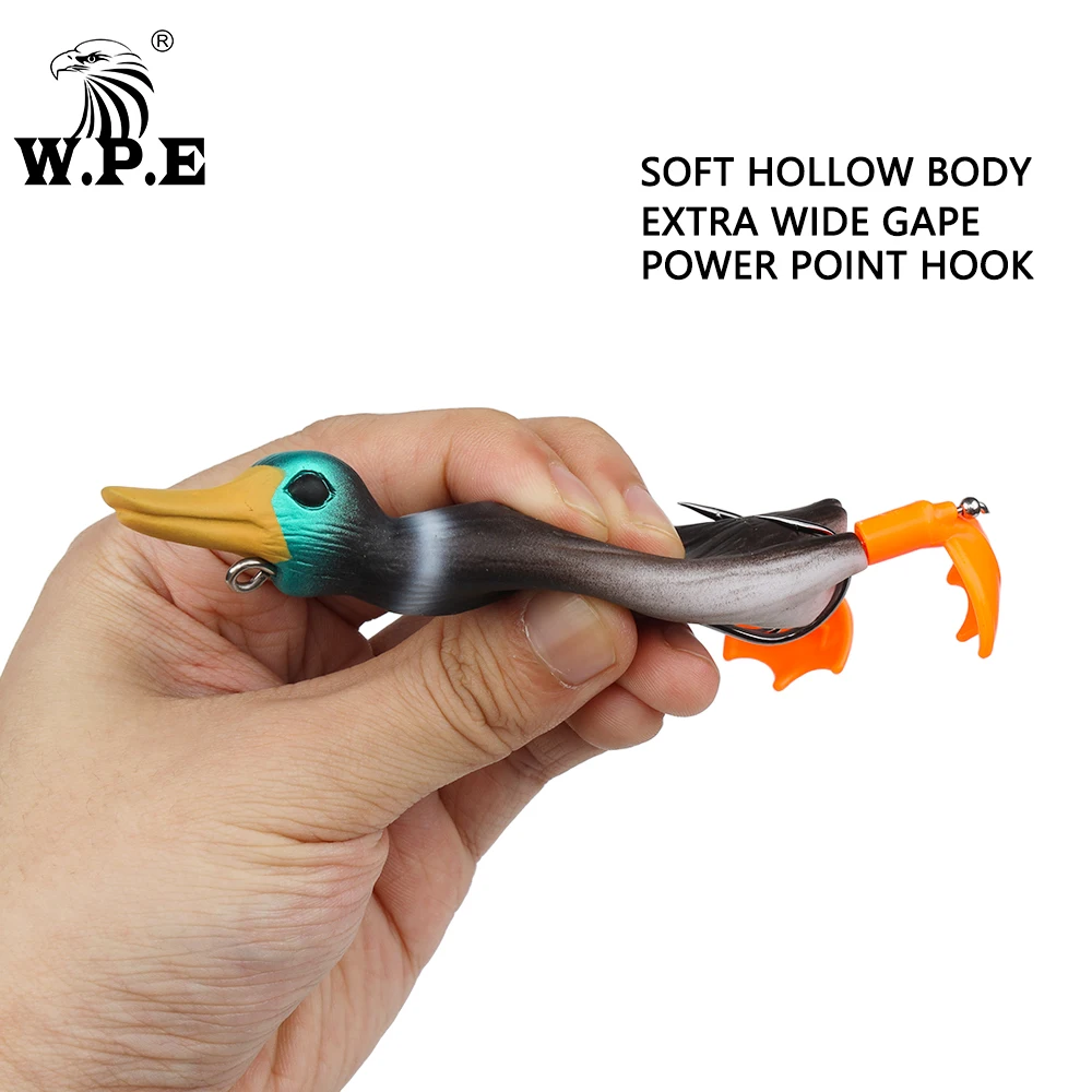 W.P.E-señuelo de pesca de piezas, cebo Artificial flotante de simulación de agua superior de 17g, Plopping y salpicaduras de pies, señuelo de rana, aparejos de pesca, 1 ud. - imagen 3