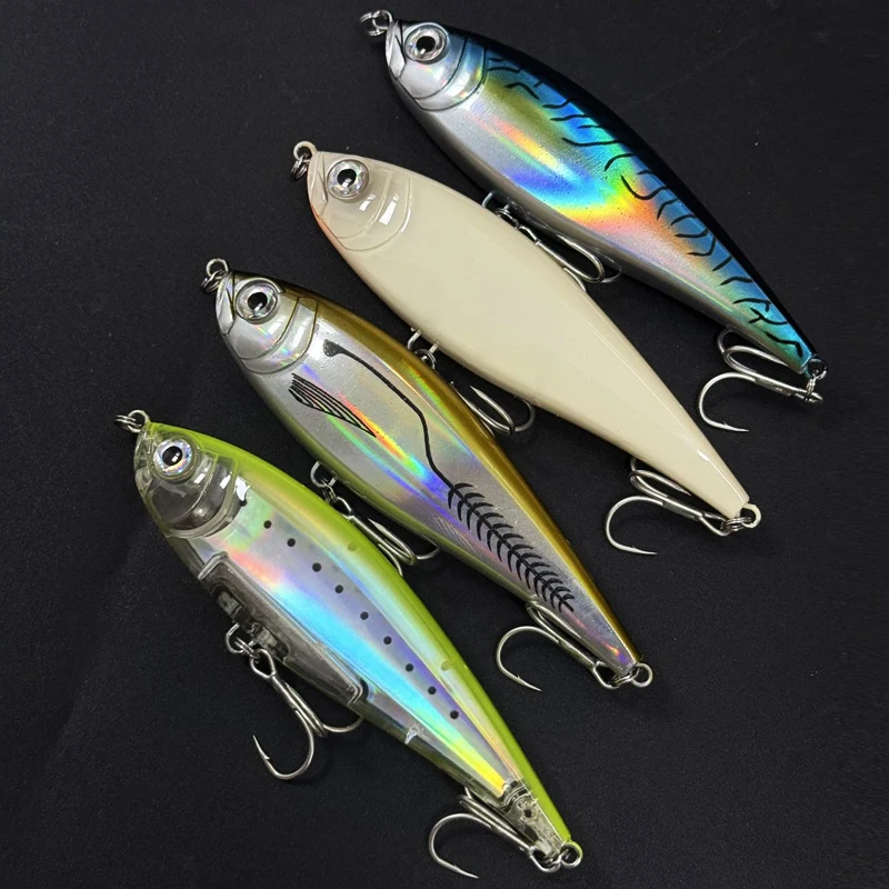 Señuelo tipo lápiz para pesca en el mar, 48g, 13cm, cebo flotante costero, trucha de agua salada, lubina, cebo duro Artificial, aparejos Wobblers - imagen 3