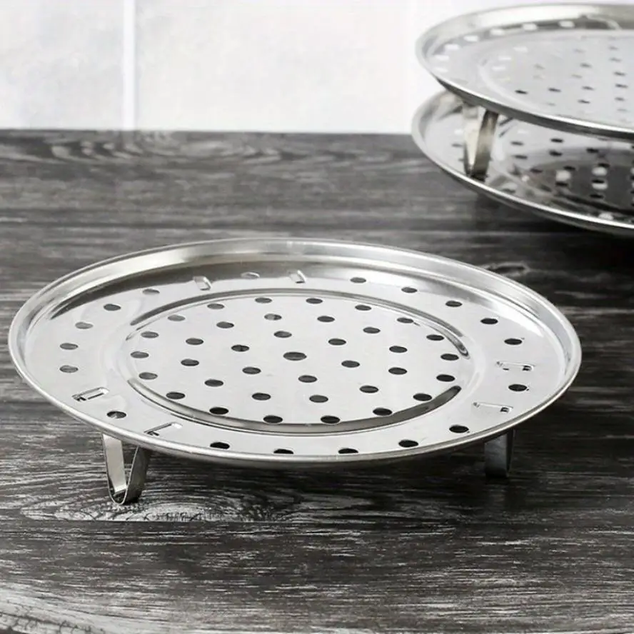 Juego de rejillas para vaporizador, estantes para cocinar al vapor ventilados multicapa apilables de acero inoxidable con agujeros, herramienta de cocina, 1 Uds. - imagen 2