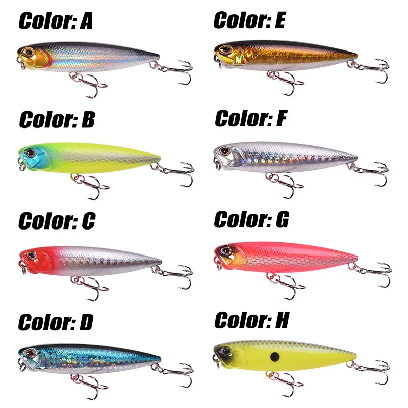 Señuelo de pesca con superficie de lápiz Topwater, 6,5 cm, 5,5g, caminar al perro, Wobblers, Swimbait, cebo Artificial de plástico, aparejos de Lucio, 1 ud. - imagen 2