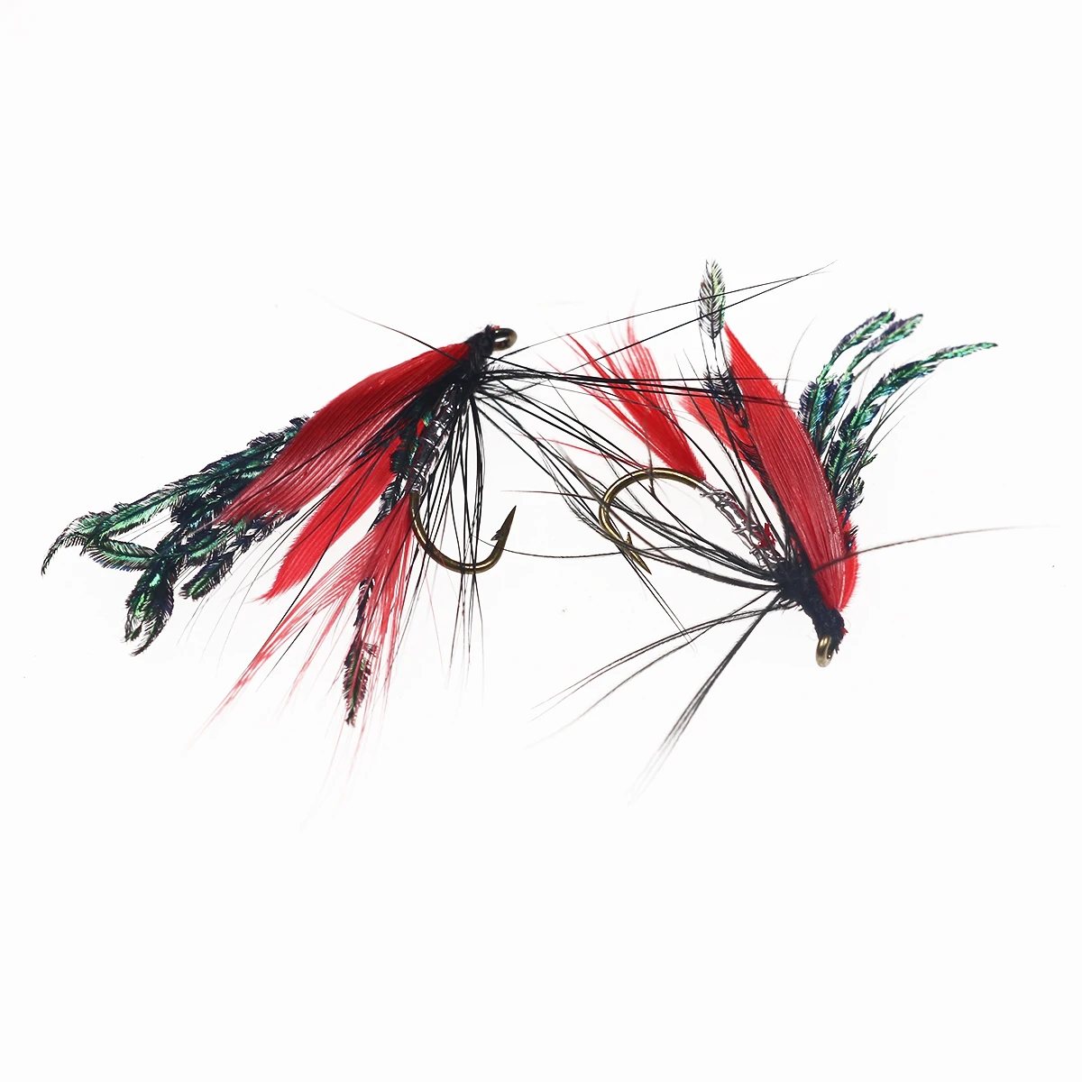 Cebo Artificial para pesca con mosca, cebo rojo de pavo real, trucha, Alejandria, 10 Uds. - imagen 3