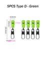 5Pcs D-Green