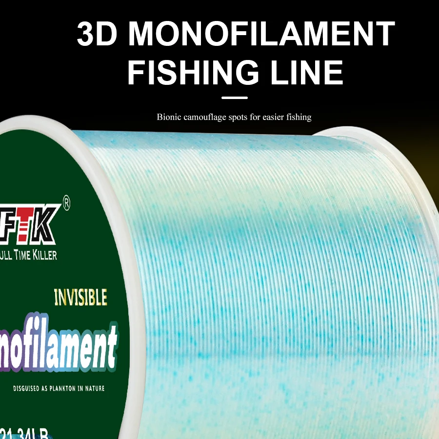FTK Linea Carpa Invisible Fluorocarbono Hundimiento 500m 4,13-34,32 lb - imagen 3