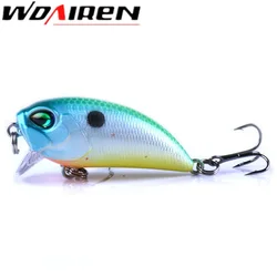 1 Pc señuelo de pesca con manivela 5cm 8g Topwater Minnow Wobblers señuelos cebo duro Artificial Crankbait Isca Peche aparejos de pesca
