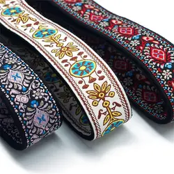 Cinturones de bajo gruesos ajustables bordados de algodón para guitarra, cinturones de guitarra, cinturones de guitarra eléctrica, correa de guitarra, cinturón de hombro para guitarra