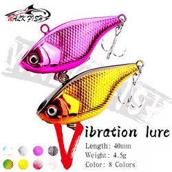 WALK FISH 1 Uds 4cm 4,5g cebo de pesca engranaje Mino VIB señuelo Micro-objeto cebo duro sacudiendo hundimiento boca volteada lubina cola roja