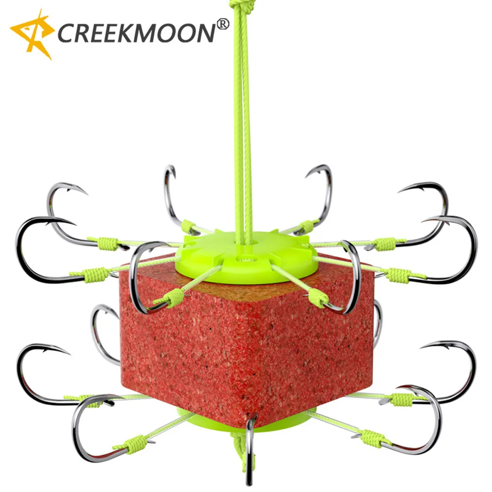 Anzuelos con tapa para Pesca de carpa, conjunto de anzuelos de cuerda de explosión con solapa, resorte de acero al carbono, 8 anzuelos de púas, aparejos de Pesca, tamaño 6-12, 2 uds. # - imagen 2