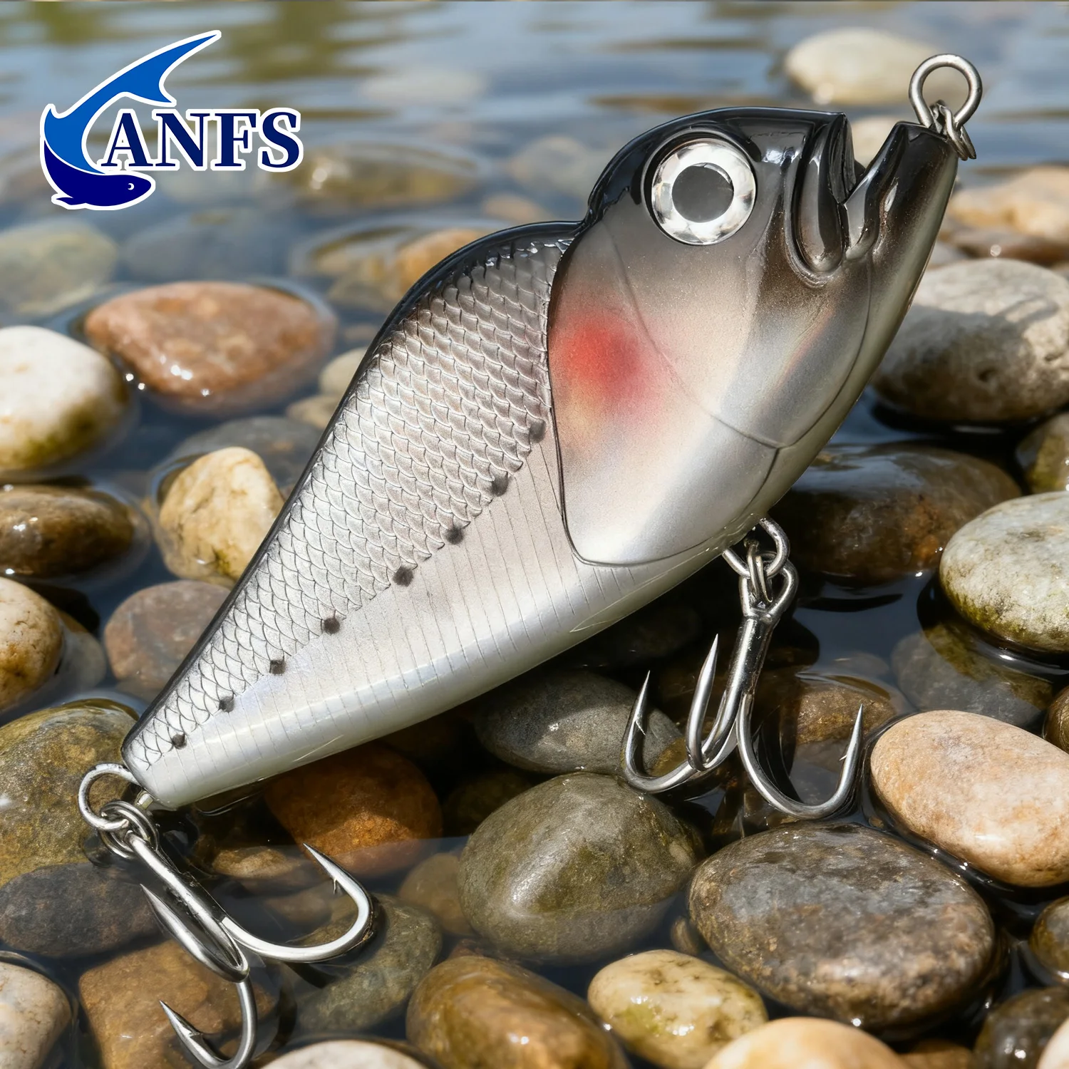 ANFS-señuelo de pesca grande de 13,5 cm/5,3 pulgadas, cebo de manivela sin labios, Señuelos de pesca Vib de hundimiento lento para agua salada - imagen 3