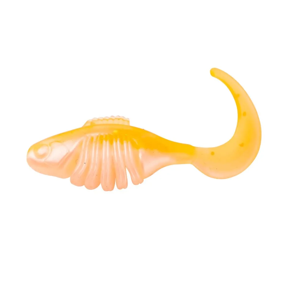 15 Uds. Cebo suave flotante de PVC gusano suave dos golpes Wobbler señuelo de pesca 4,5 cm 1,85g 6 colores cola en T pesca de gusano suave - imagen 4