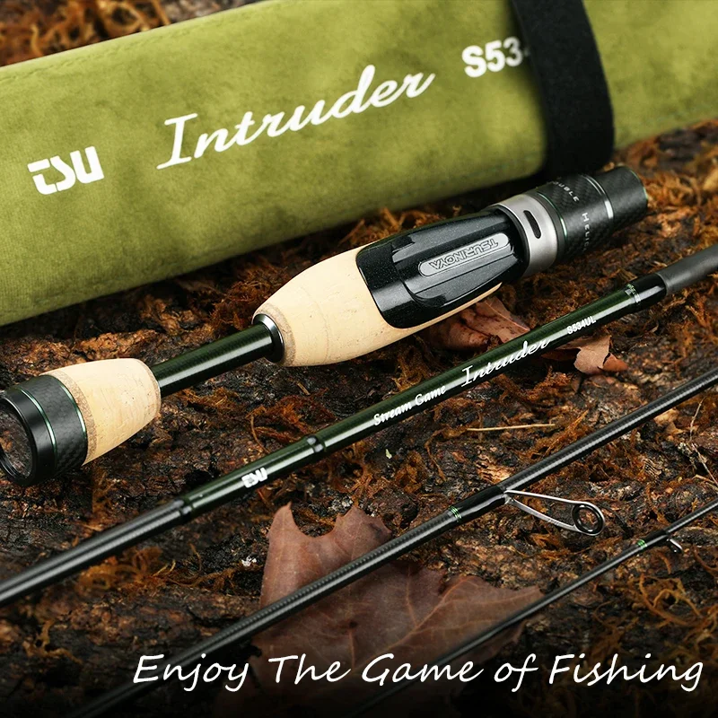 TSURINOYA INTRUDER caña de pescar portátil plegable535UL 565UL 5115UL guía FUJI River Stream serie plegable caña de trucha Salmo - imagen 2