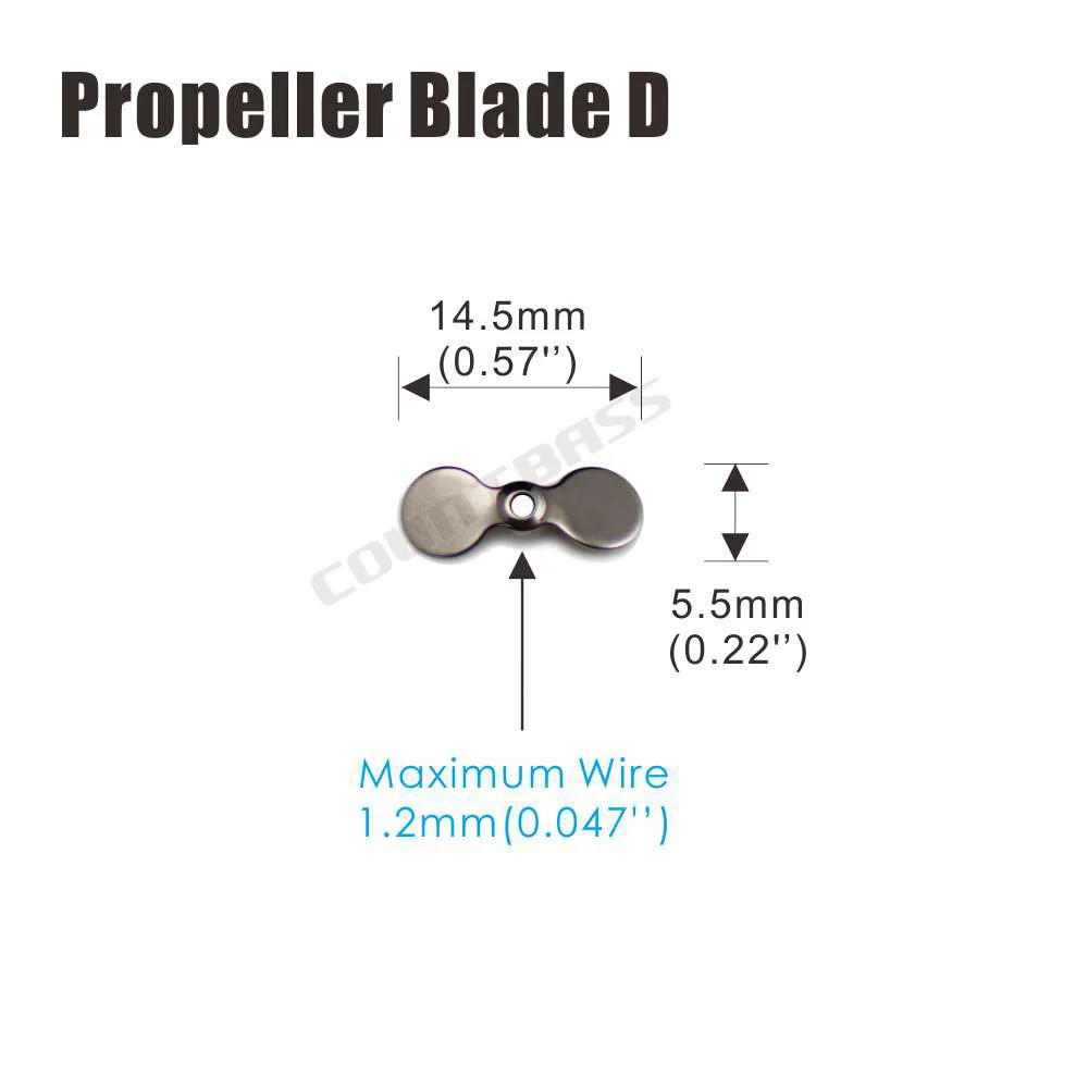 Palas de hélice COUNTBASS – Acero inoxidable para señuelos DIY - imagen 4