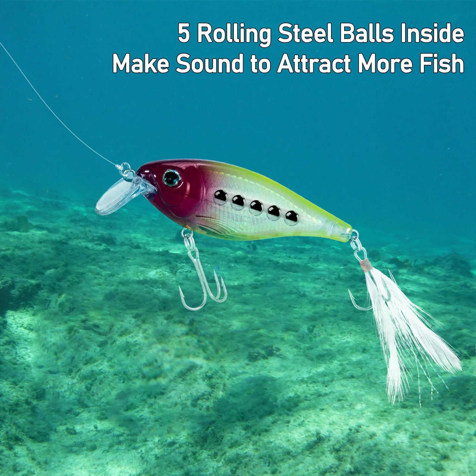 Crankbait Minnow sonajero para lubina y trucha - imagen 5