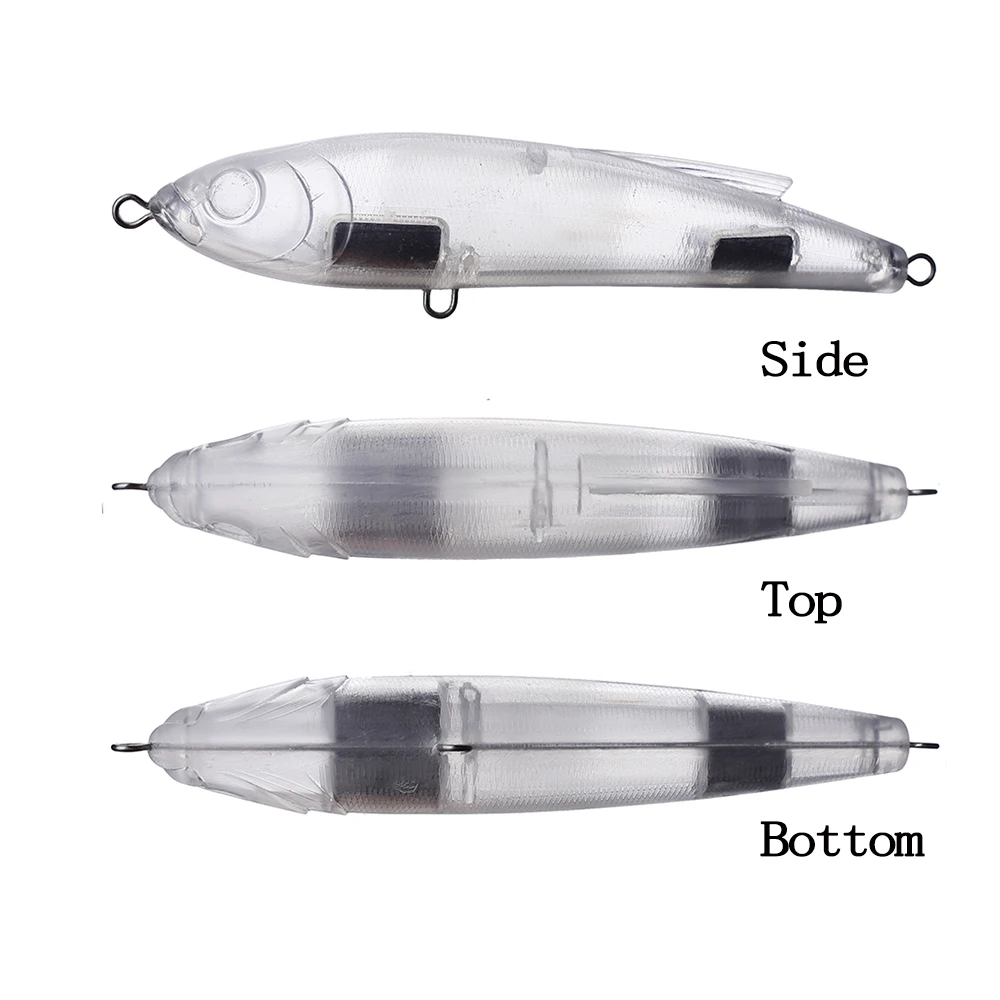 Chan'sHuang-Cebo en blanco sin pintar, 5 piezas, 140mm, 64,5g, lápiz de juego grande silencioso, señuelo de pesca Artificial hecho a mano - imagen 3