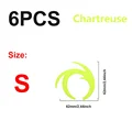 6PCS S Chartreuse
