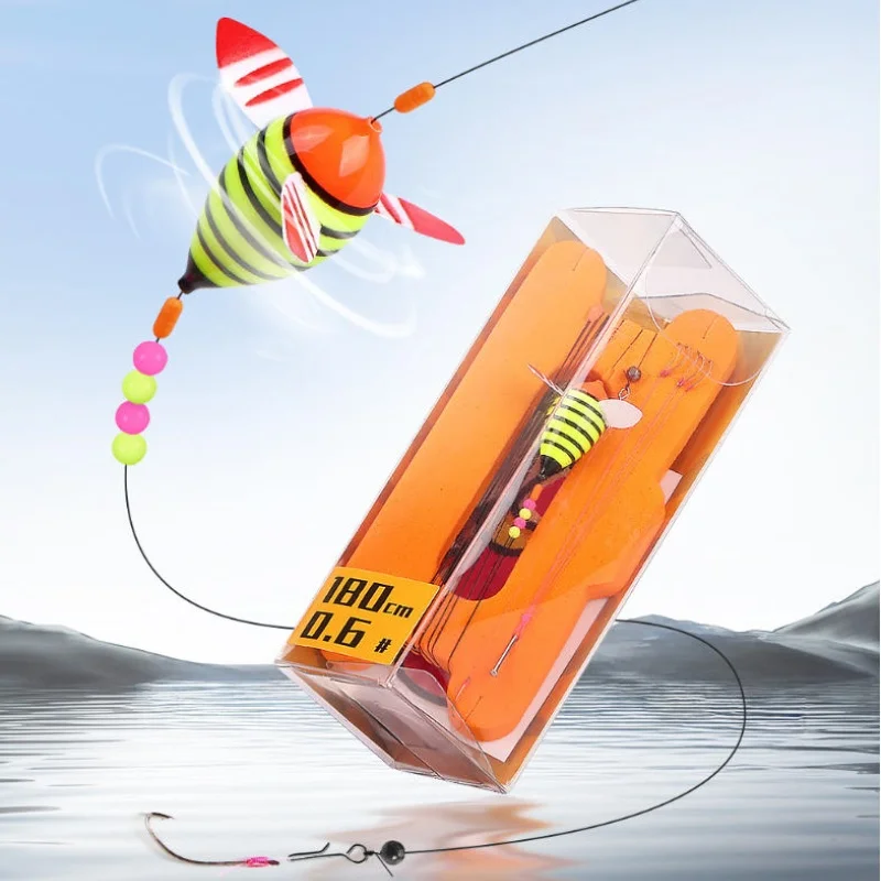 Mini flotador de pesca giratorio, flotador de peces de alta sensibilidad, flotadores de corriente de microobjetos de agua poco profunda para pesca de carpa cruciana