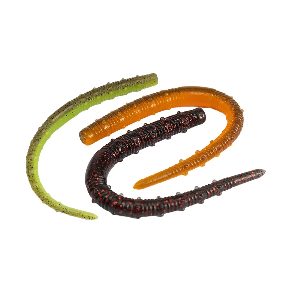 Swolfy-señuelo de gusano de pesca, 6 piezas, 12cm, 3,2g, añadir sal, rosca de tornillo, cebo suave, señuelos artificiales de fundición larga - imagen 5