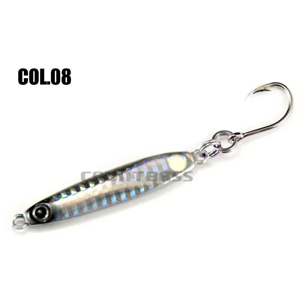 Countbass 5 uds 20g 30g 40g plantillas de pesca con un solo anzuelo VMC, señuelos de plantilla de Metal, Micro cebo para peces, Jigging de lubina - imagen 5