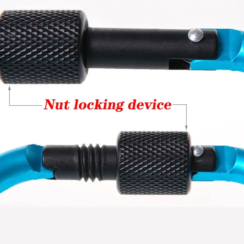 Mosquetón de aleación de aluminio en forma de D, llavero con gancho, equipo de escalada, mosquetón, práctico, 10 colores, 1 ud. - imagen 4