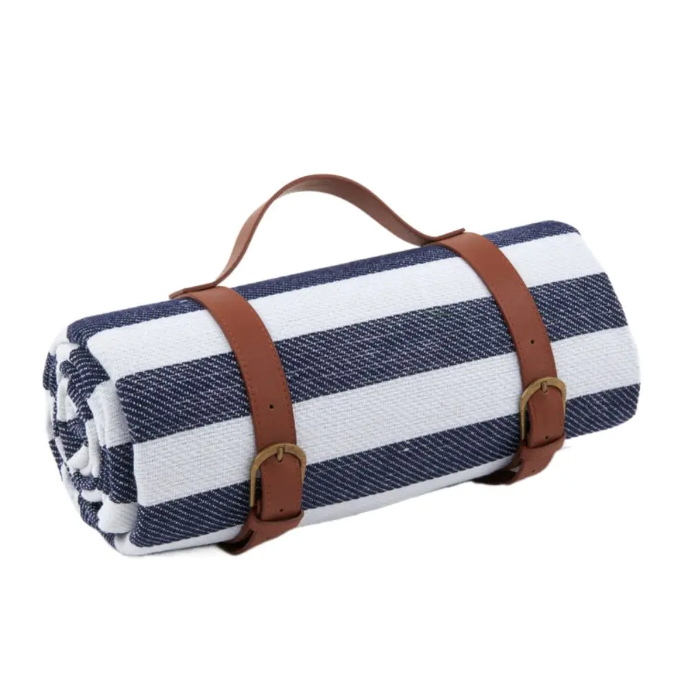 Manta portátil para acampar al aire libre, 2m x 2m, correa de cuero gruesa, estera plegable para Picnic de viaje, impermeable, a prueba de arena y humedad - imagen 4