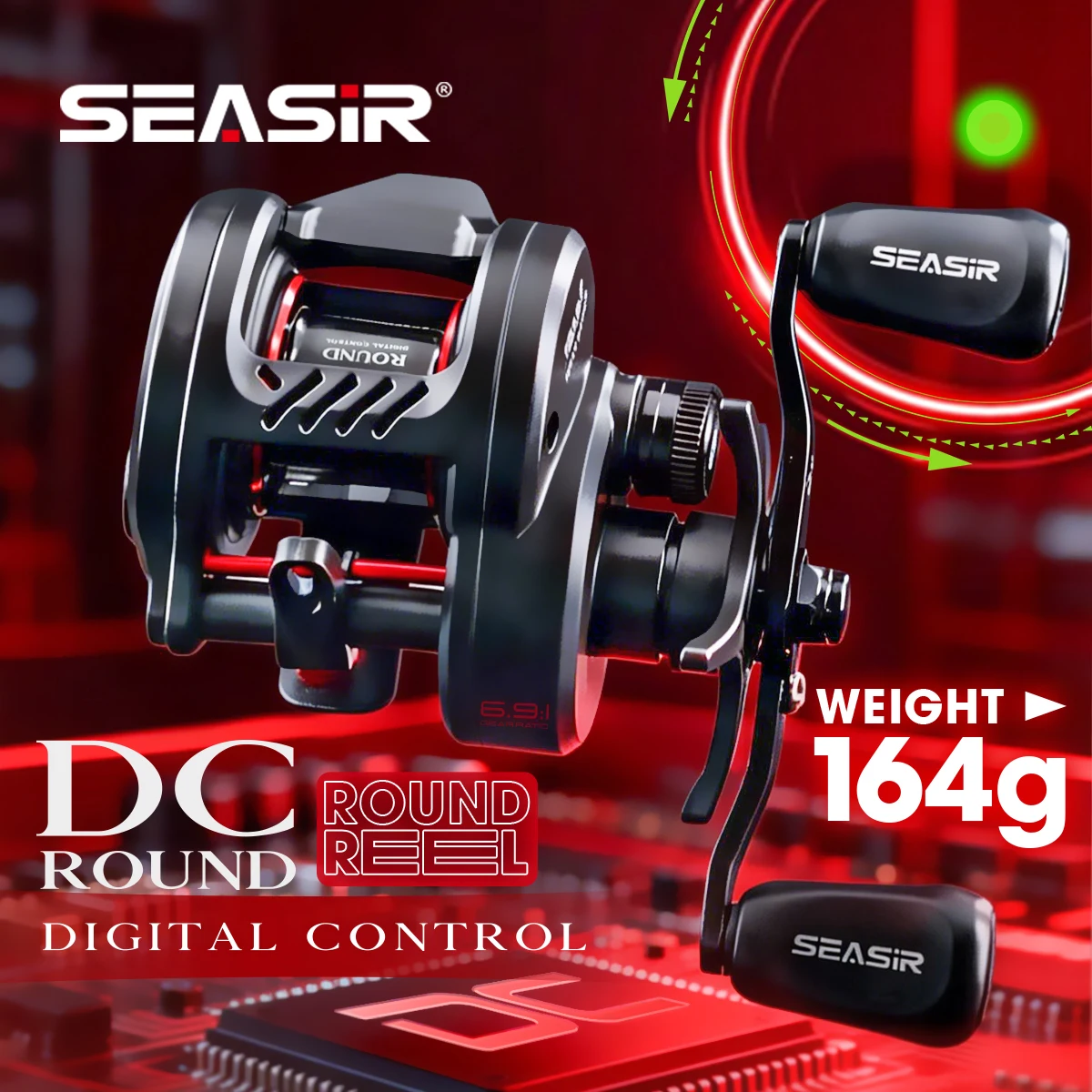 Carrete tambor DC SEASIR DC-ROUND – Ultraligero lanzado largo