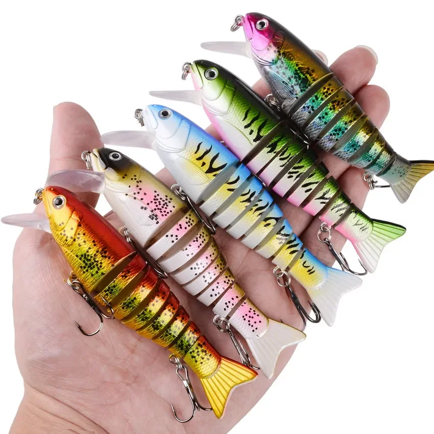 1 Uds Wobblers señuelo de pesca multisección Minnow 2-8 Isca articulado cebo duro Artificial Crankbait Trolling Bass Pike aparejos de perca - imagen 5