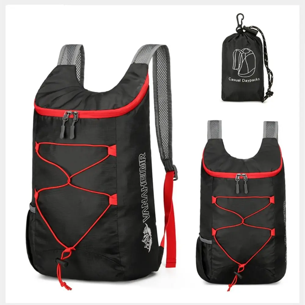 Mochila deportiva plegable, mochila de Camping de tela de nailon impermeable ultraligera, mochila de senderismo de alta capacidad