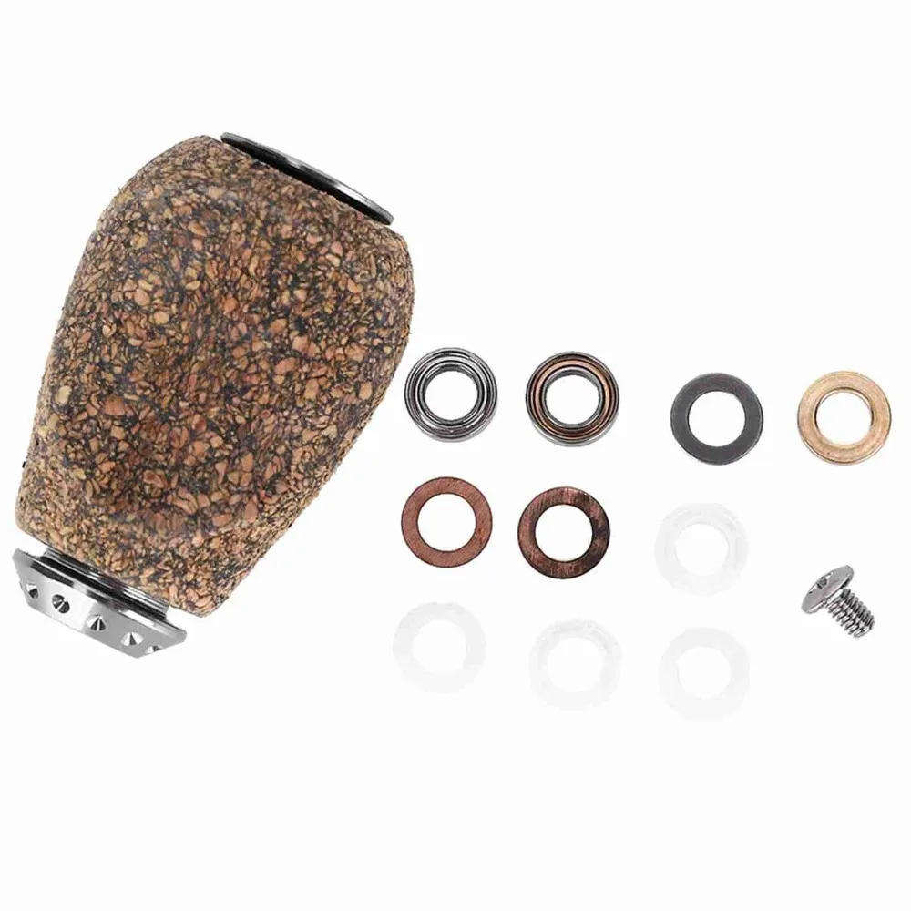 Perilla de mango de carrete de pesca de madera, empuñadura suave y cómoda, perilla de agarre de carrete de pesca marrón para mango de carrete de pesca Baitcast/Spinning